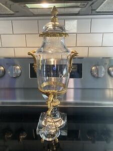 BACCARAT CRYSTAL & BRONZE PERFUME URN HOUSE OF CARON "LES FONTAINES BACCARAT"