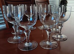 Lot 8 Baccarat Crystal Water Stemmed Glasses EUC