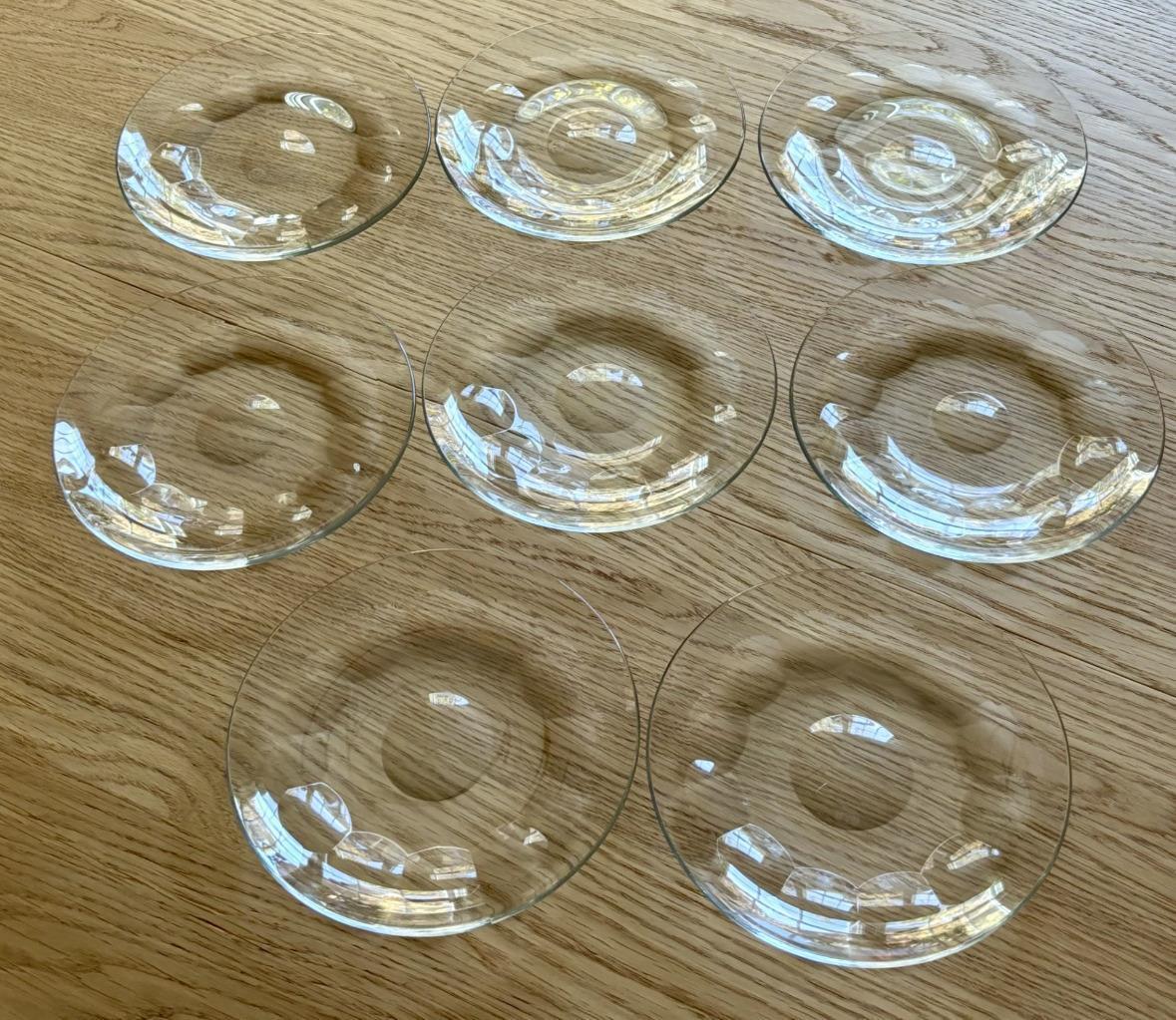 8 Rare Baccarat Harcourt Versailles Crystal 7 7/8" Lunch Salad Plates France