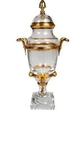 Baccarat for Caron, Perfume fountain in crystal and gilt bronze 88/300