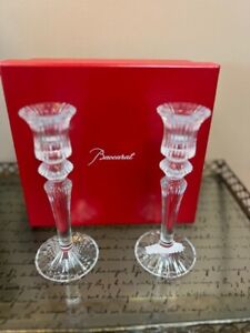 Baccarat Crystal Millie Nuits Candlesticks set of 2 NEW IN BOX
