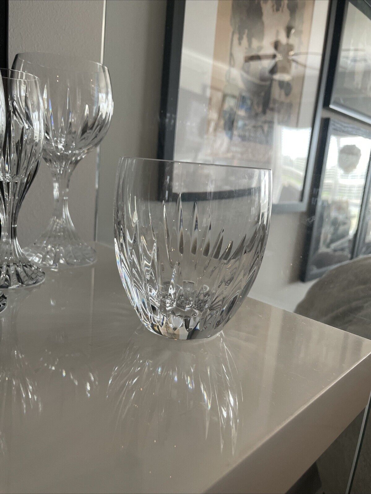 Baccarat Crystal Massena 10 OZ Tumbler Glass 3 5/8" Set Of 7