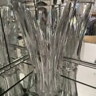 Vintage 1980s Authentic BACCARAT CRYSTAL PAULINE VASE, France 15" Tall