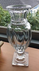 Baccarat Crystal Eurydice Harcourt Museum Reproduction Pedestal Vase 13.5” tall