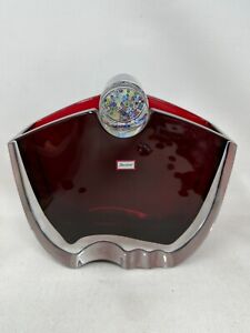 Baccarat France Oceanie Red Milliefiori Vase w/ Box