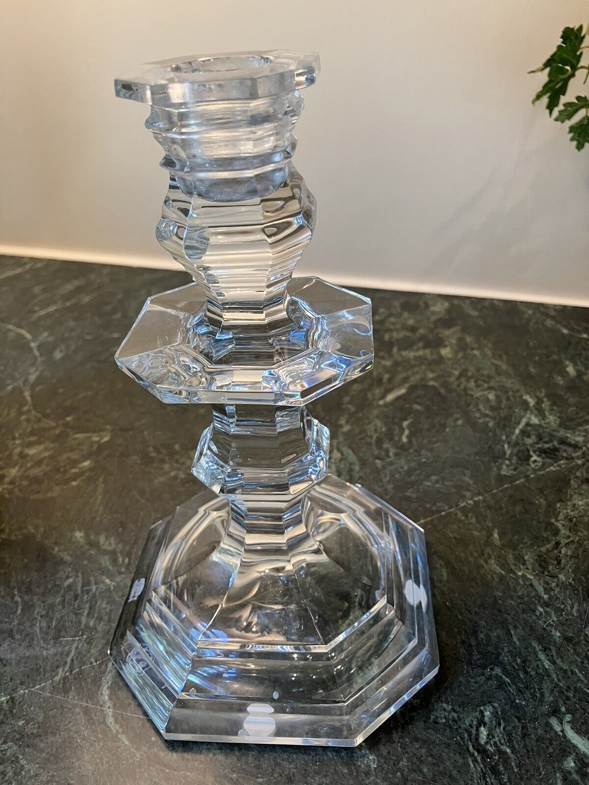 Baccarat Crystal Regence Candlestick - 7 1/2” tall in excellent condition