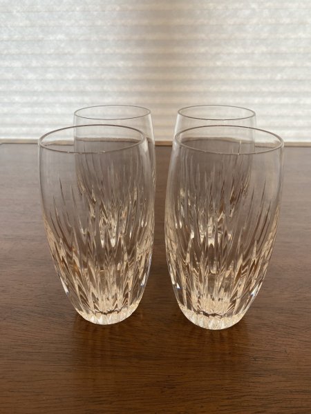 STUNNING VTG SET(4) BACCARAT Crystal MASSENA Highball Glasses FRANCE 5.5" SIGNED