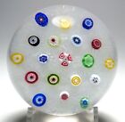 Baccarat Spaced Millefiori on Lace Paperweight - 1977 - Large