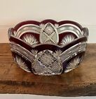 ABP-Val St. Lambert or Baccarat? Cut to Clear 8" Crystal Bowl Centerpiece C 1912