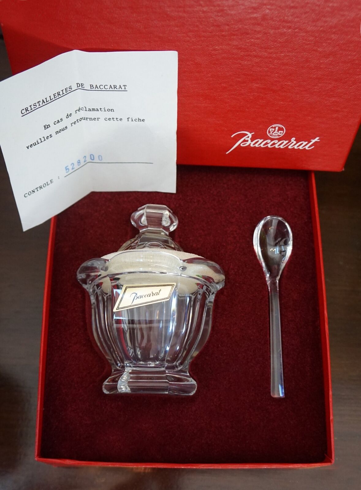 BACCARAT Harcourt Missouri Mustard Jam Condiment Jar NEW IN BOX