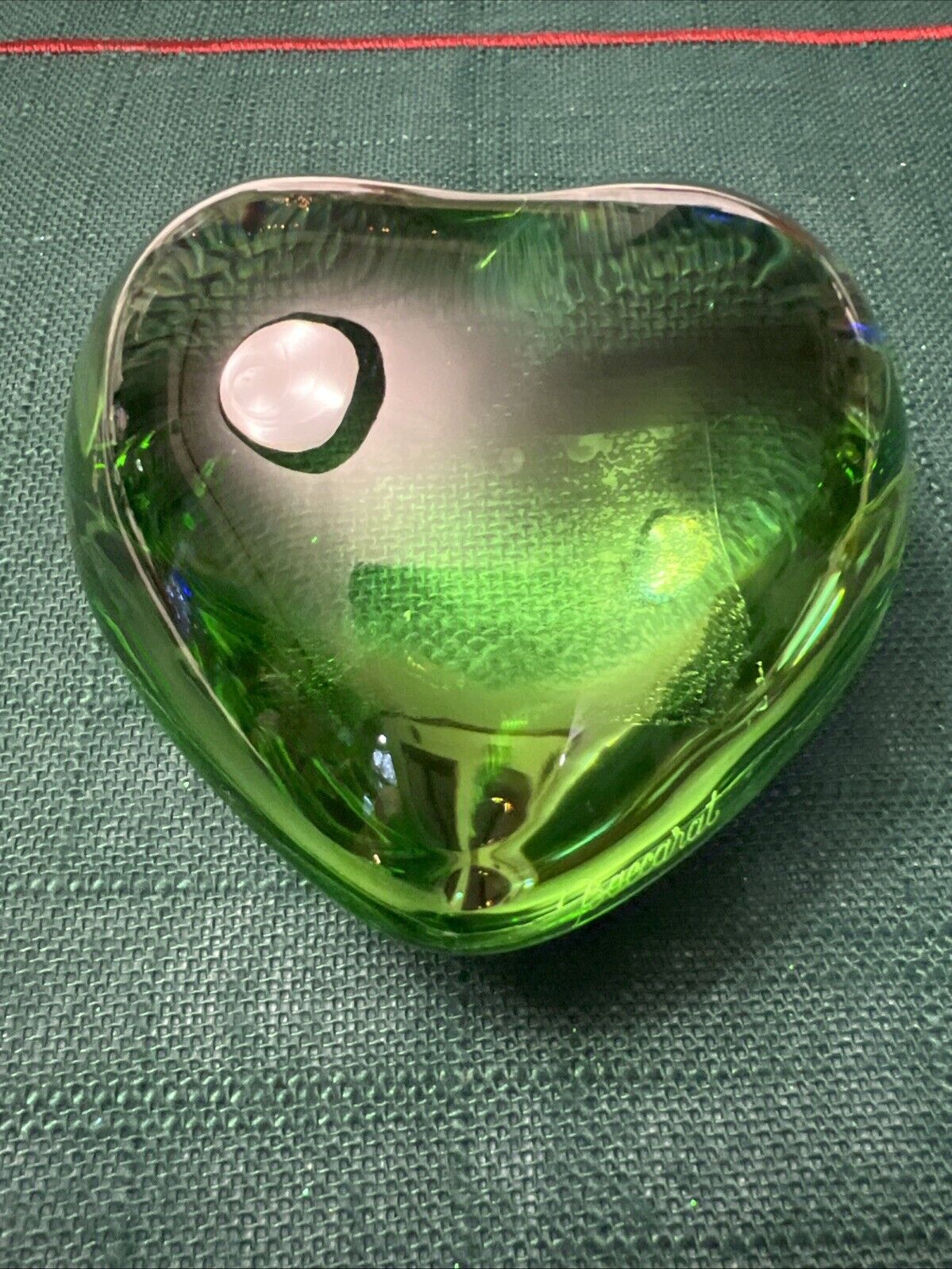 BACCARAT France Crystal PUFFED HEART COEUR AMOR / No Scratches