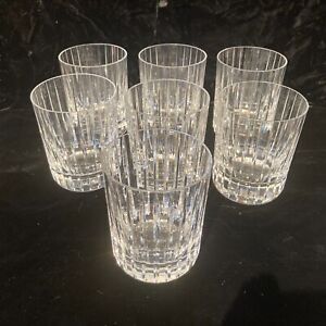 BACCARAT Signed Cut Crystal HARMONIE ? 4 1/8" LG Lowball Glass Tumbler, Unused