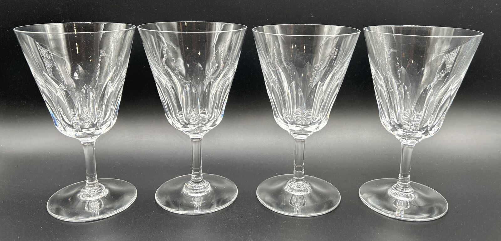 BACCARAT FRANCE COTE D'AZUR 6" WATER GOBLET GLASS (SET OF 4)