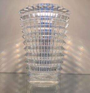 Baccarat Clear Oval Eye Vase 9.25” MSRP $1700