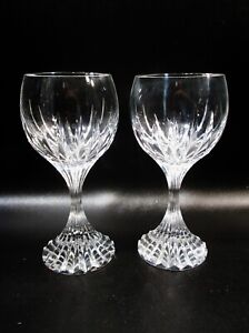 Baccarat Crystal France Massena 2 - 7.5” Tall Water Goblets