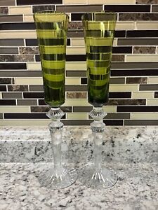 NEW FLAWLESS BACCARAT France MILLE NUITS Art Crystal FLUTISSIMO CHAMPAGNE FLUTES