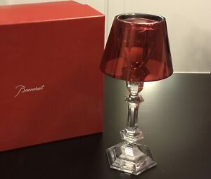 BACCARAT HARCOURT “OUR FIRE” CANDLESTICK, RED