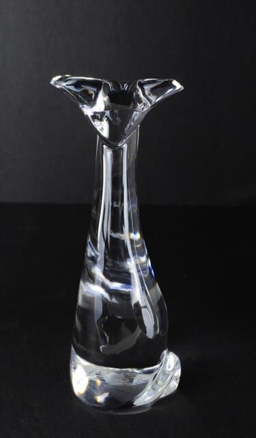 Baccarat Crystal Elegant Modern Cat Art Deco Style Glass Titled: Figure of a Cat