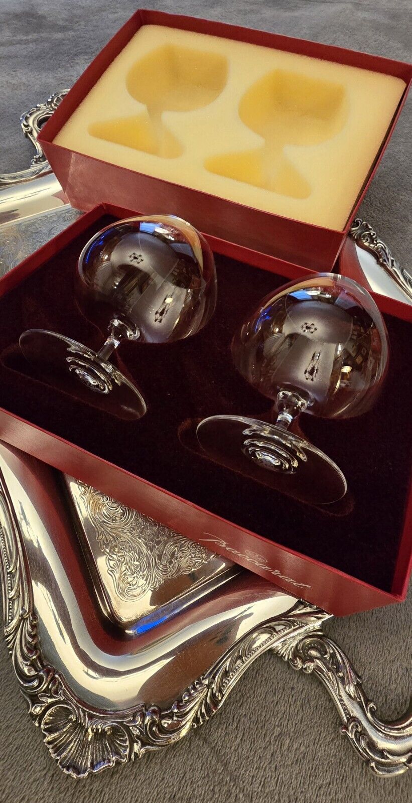 BACCARAT France Crystal VERRE DEGUSTATION 2 PERFECTION Pair BRANDY SNIFTERS
