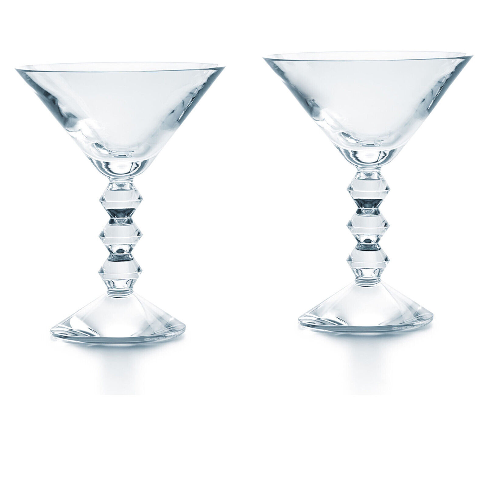 NEW BACCARAT CRYSTAL VEGA MARTINI GLASSES PAIR #2810901 BRAND NIB SAVE$$ F/SH
