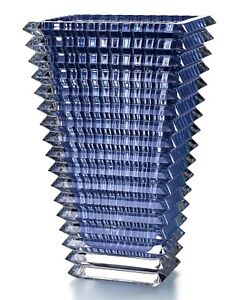 BRAND NEW LUXURY Baccarat Blue Eye 11.5" Rectangular Crystal Vase *GREAT GIFT*