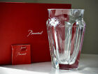 Baccarat Harcourt Clear Large Crystal Vase 8.5” Tall Signed & Marked