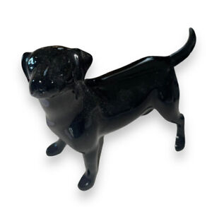 BACCARAT Crystal Black Dog Labrador Figurine 7” x 5.5”