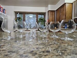 Set of 6 BACCARAT Crystal Brandy Snifter Wine Goblet Glasses, France