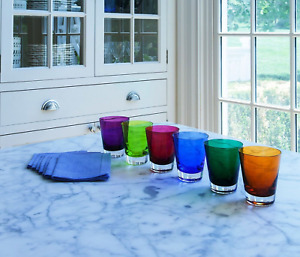 Baccarat French Crystal Mosaique 6 Piece Tumbler Set Handcrafted 4"
