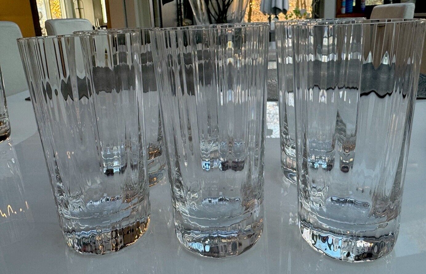BACCARAT CRYSTAL SET OF 6 MONTAIGNE OPTIC CRYSTAL HIGHBALLS  5 1/2 ‘  FREE SHIP