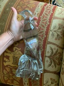 BEAUTIFUL VINTAGE HEAVY BACCARAT CRYSTAL EAGLE BIRD FIGURE WITH FREE SHIPPING