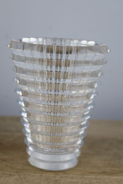 Baccarat Oval Eye 6” Lead Crystal Flower Vase