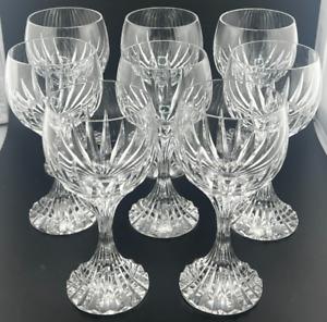 BACCARAT CRYSTAL MESSINA CLARET WINE GLASS SET OF 8