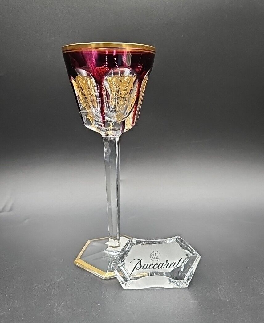 Baccarat France EMPIRE Amethyst Rhine Wine Glass NEW MINT RARE WOW!