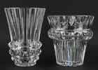 RARE GRAND PAIR OF MONUMENTAL BACCARAT VASES ORIGINAL WITH 1936 GALLERY CATALOG