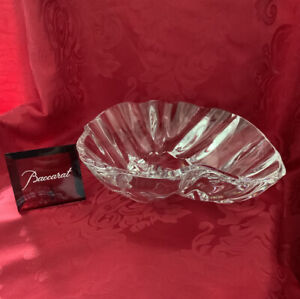 FLAWLESS Glass BACCARAT France Crystal HUITRE OYSTER SHELL 1 BOWL & 1 SALT DIP