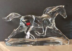Baccarat Crystal Cheval Apollon  Large Galloping Horse 11.5X7.5 Inch, NEW IN BOX