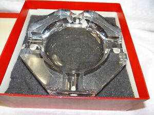 Baccarat Hexagon Cigar Crystal Ashtray in Pristine condition.