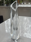 Baccarat Crystal Triangle Rose Bud Vase Approx 13 in. Signed Excellent Condition