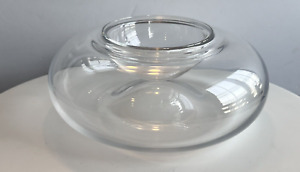 Baccarat France Crystal 2 piece Caviar Bowl Server Set - Vesuvius - signed