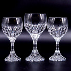 Baccarat France Massena 2 Crystal Claret Wine Glasses 6?" + 1 Water Goblet #2 7"