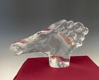 Baccarat Crystal Horse Head Figurine Cheval Bust 13", R. Rigot