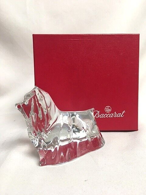 BACCARAT Crystal Glass YORKSHIRE TERRIER Yorkie Dog Paperweight Figurine MIB