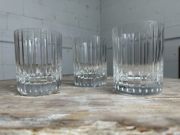 Set 3 Baccarat Harmonie XL Tumbler Double Old Fashioned Flat Whiskey Rock Glass