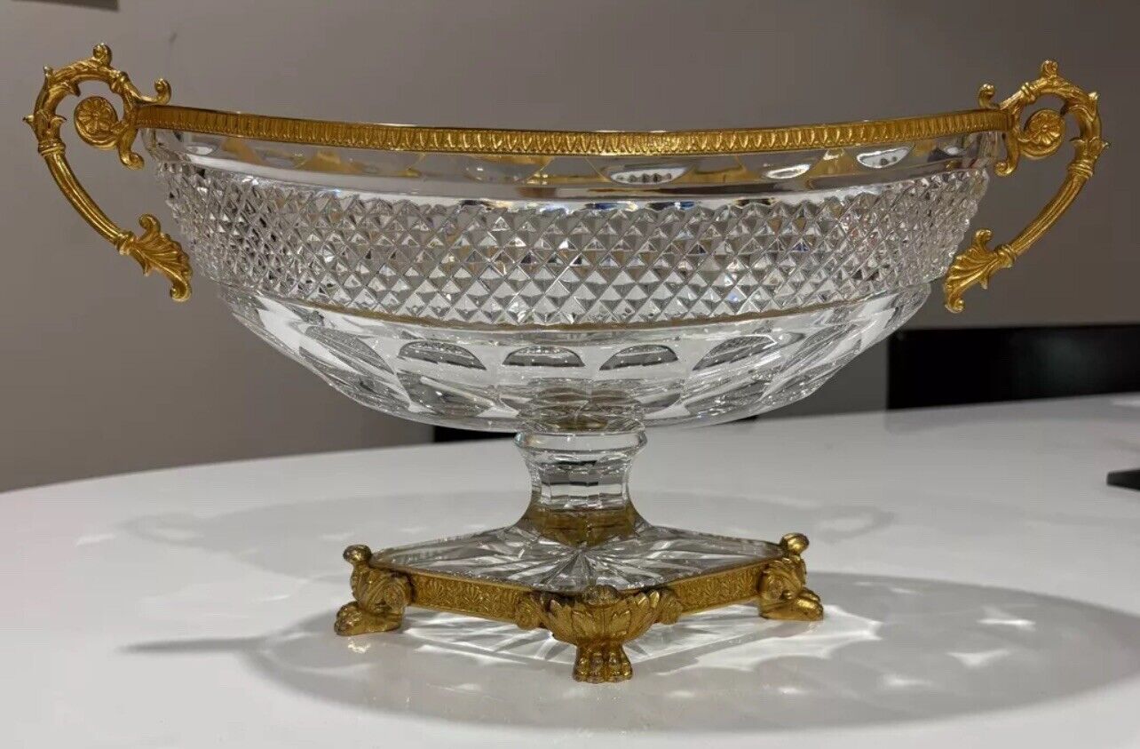 Beautiful Antique Baccarat Bowl Mint Condition 15” W!