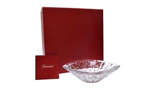Baccarat Crystal France Dot Dash Oval Bowl Nut Candy