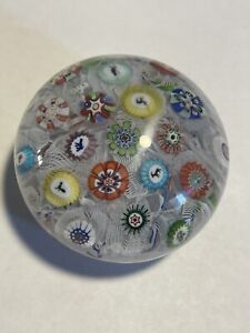 Antique Baccarat 1848 Spaced Concentric Millefiori Paperweight