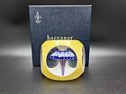 ? 1972 Yellow Faceted Baccarat Mushroom Millefiori 2-5/8" Original Box