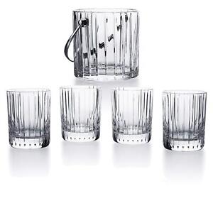 Baccarat Crystal Harmonie on the Rocks Set of 4 Tumblers and Ice Bucket #2811179