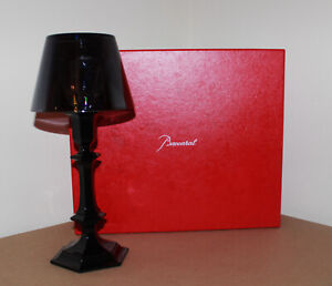 Baccarat Crystal Black Harcourt Our Fire Candlestick #873 Philippe Starck  (#02)